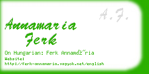 annamaria ferk business card